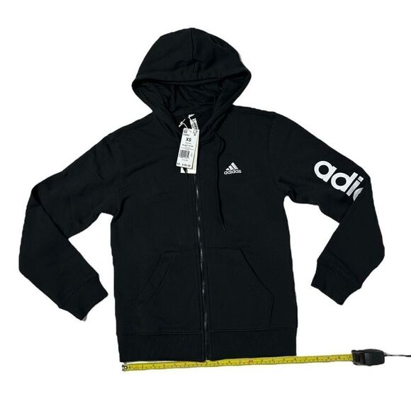 Adidas Women's Essentials Logo Full-zip Hoodie Size XS - Picture 4 of 11